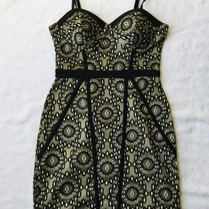 Material Girl Juniors' Lace Metallic Bodycon Dress